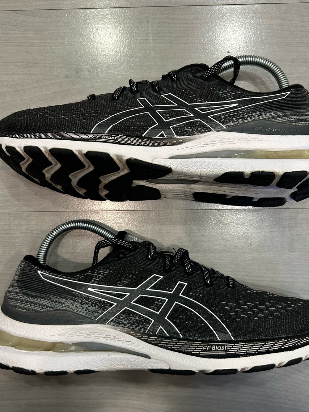 Asics Gel Kayano 28 Shoes Womens 9 Wide Black Running Sneakers Mesh 1012B046